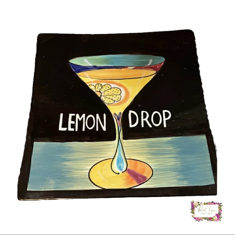 Mary Naylor Designs "Lemon Drop" 🍸 Handpainted Decorative Wall Plate 2003